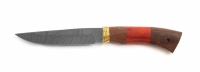 Нож Чинар с кожаным чехлом (дамасская сталь)